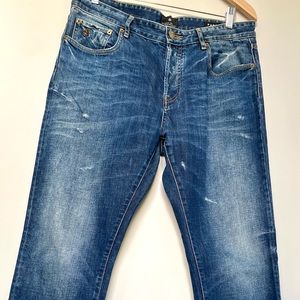 Maison Scotch Stonewashed Distressed Boyfriend Jeans